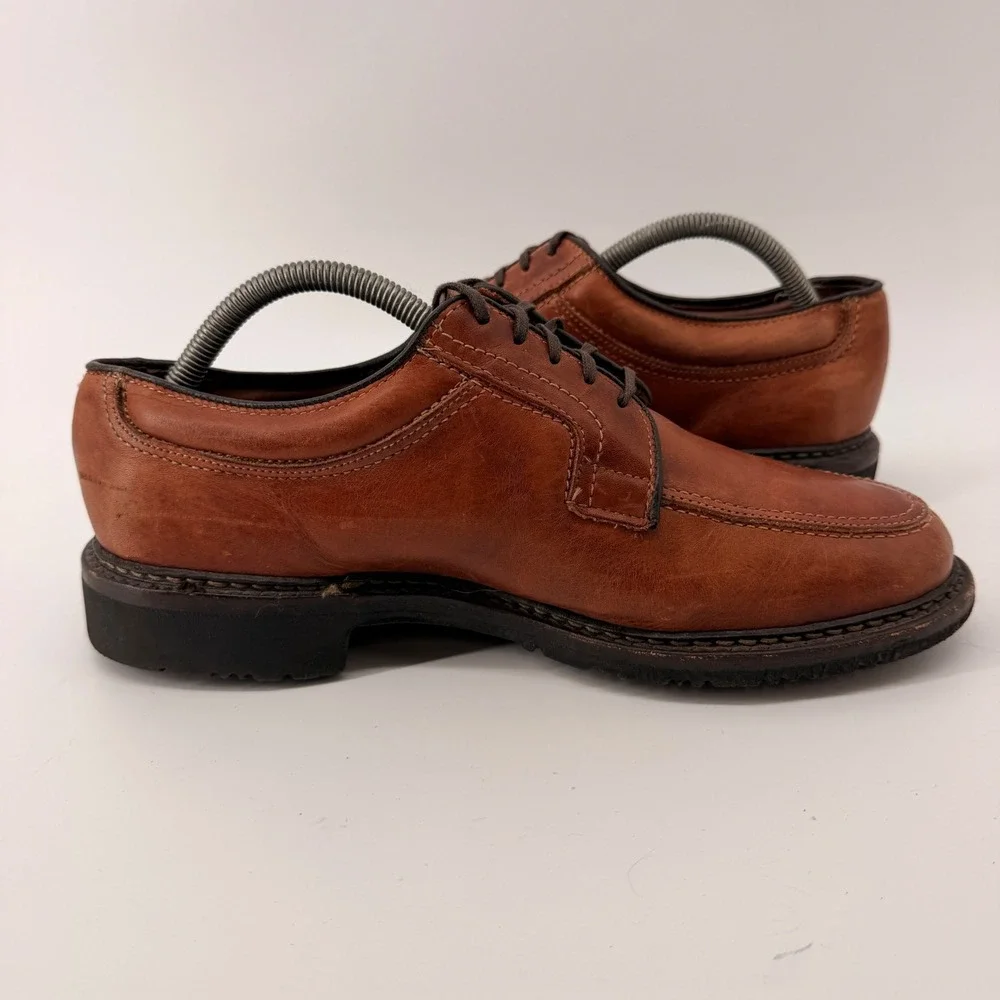 Allen Edmonds Wilbert Derby Mens 8 3E Brown Leather Split Toe Comfort Shoes 1951